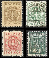 POLOGNE  1919 -  4 Valeurs  Armoiries  -  Pologne Du Nord - Oblitérés - Gebraucht