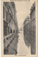 IN 27 -(75) PARIS 1910 - LA RUE DE LILLE - PASSERELLE - CORRESPONDANCE C.M  COUYBA , SENATEUR HAUTE SAONE - 2 SCANS - Inondations De 1910