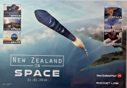 NEW ZEALAND 2018 IN SPACE - ROCKET LAB - FOGLIO NUOVA ZELANDA NELLO SPAZIO - Blocks & Kleinbögen