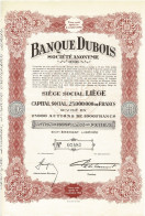 - Titre De 1950 - Banque Dubois - Société Anonyme  - EF - Bank & Insurance