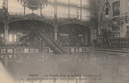 IN 27 -(75) PARIS - CRUE DE LA  SEINE - INONDATION DE LA GARE D'ORSAY  - 2 SCANS  - Inondations De 1910