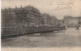 IN 28 -(75) INONDATIONS DE PARIS - LE PONT D' ARCOLE  - 2 SCANS - Inondations De 1910