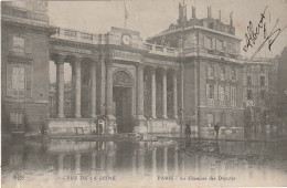 IN 28- (75)  CRUE DE LA SEINE - PARIS - LA CHAMBRE DES DEPUTES  - 2 SCANS - Alluvioni Del 1910