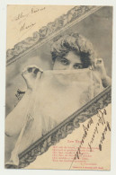 Carte Fantaisie Femme - Les Yeux -  Phototypie BERGERET - Bergeret