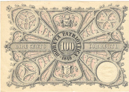 VENEZIA - GOVERNO PROVVISORIO - 1848 - 100 LIRE CORRENTI - QUASI FIOR DI STAMPA - NON COMUNE - - Autres & Non Classés