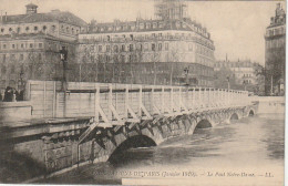 IN 28-(75) INONDATIONS DE  PARIS - LE PONT NOTRE DAME  - 2 SCANS - Alluvioni Del 1910