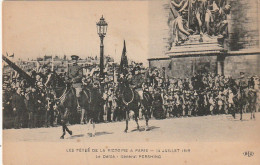 JA 2 - (75) PARIS - LES FETES DE LA VICTOIRE 1919 -  LE DEFILE - LE GENERAL PERSHING  - 2 SCANS - Lots, Séries, Collections