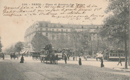 JA 2- (75) PARIS - PLACE  ET AVENUE DES TERNES - VOITURES HIPPOMOBILES - CALECHE - 2 SCANS - District 08