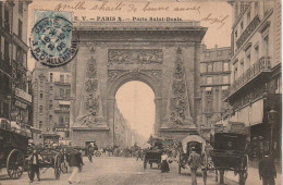 JA 3 - (75) PARIS - PORTE SAINT DENIS - CALECHES ET CARRIOLES - 2 SCANS  - Arrondissement: 10