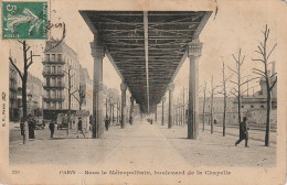 JA 3 - (75) PARIS - SOUS LE METROPOLITAIN , BOULEVARD DE LA CHAPELLE  - 2 SCANS  - Paris (18)