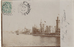 JA 3 -(75) PARIS - EXPOSITION UNIVERSELLE - CARTE PHOTO - BERGE DE LA SEINE - RUE DES NATIONS - 2 SCANS  - Exhibitions