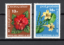 POLYNESIE  N°  119 + 120   NEUFS SANS CHARNIERE COTE  6.50€     FLEUR - Nuevos