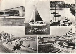 JA 8 -(76) LE TREPORT - CARTE MULTIVUES : LE CASINO , LES QUAIS , L' AVANT PORT ...- 2 SCANS - Le Treport