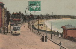 JA 9- (76) LE HAVRE - LE BOULEVARD MARITIME - TRAMWAY - CARTE COLORISEE  - 2 SCANS - Harbour