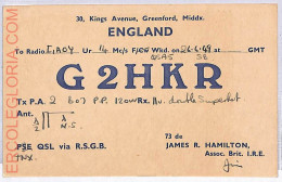 Ad9092 - GREAT BRITAIN - RADIO FREQUENCY CARD - England - 1949 - Radio