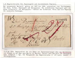 Vorphila Paketbegleitbrief Von 1830 Aus Schwedt Nach Berlin #IB593 - Prefilatelia