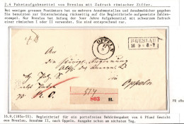 Vorphila Paketbegleitbrief Von 1850 Mit Aufgabezettel Breslau Annahme II #IB615 - Prephilately