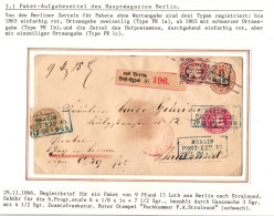 Preußen Ganzsache Mit Zusatzfrankatur Von 1866 Als Paketbegleitbrief #IB639 - Precursores