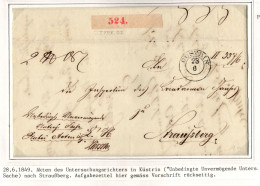 Vorphila Paketbegleitbrief Von 1849 Mit Aufgabezettel Aus Küstrin #IB612 - [Voorlopers