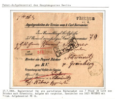 Vorphila Paketbegleitbrief Von 1864 Für Eine Portofreie Büchersendung #IB643 - Prefilatelia