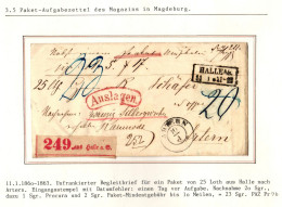 Preußen Paketbegleitbrief Als Nachnahme Mit Aufgabezettel #IB670 - Covers & Documents