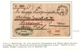 Preußen Paketbegleitbrief Portofreie Gerichtspost #IB675 - Covers & Documents