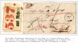 Preußen Paketbegleitbrief Mit Gr. Zettelabschnitt Auf Rückseite #IB712 - Brieven En Documenten