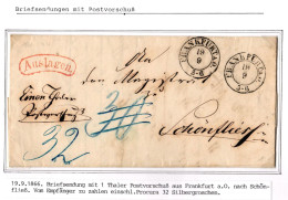 Preußen Paketbegleitbrief Mit Postvorschuss Mit Procura #IB726 - Lettres & Documents