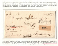 Norddeutscher Bund Paketbegleitbrief Aufgabezettel Mit Nr. 1000 #IB683 - Briefe U. Dokumente