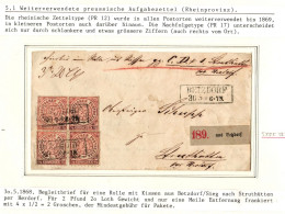 Norddeutscher Bund 2 Als Mehrfachfrankatur Als Paketbegleitbrief #IB688 - Storia Postale