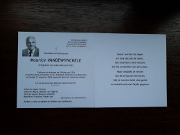 Maurice Vandewynckele ° Ardooie 1924 + Roeselare 2005 X Marcella Vilez - Obituary Notices