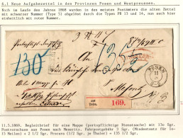 Norddeutscher Bund Paketbegleitbrief Mit Auslagen Stempel Aus Posen #IB693 - Brieven En Documenten