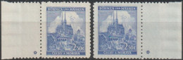 034/ Pof. 60, Dark Grey Blue, Border Stamps, Plate Mark * - Ongebruikt