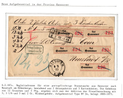 Hannover Paketbegleitbrief Portopflichtige Dienstsache Aufgabezettel #IB864 - Hannover