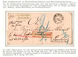 Deutsches Reich Paketbegleitbrief Schwerin - Parchim Mecklenburg-Schwerin #IB952 - Other & Unclassified