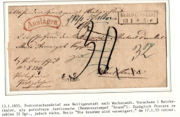 Preußen Paketbegleitbrief Mit Postvorschuss Und Beamtenstempel #IB733 - Brieven En Documenten