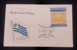 D)1975, URUGUAY, FIRST DAY COVER, ISSUE, V CENTENARY OF THE BIRTH OF MIGUEL ÁNGEL, 1475-1564, AIR, FDC - Uruguay