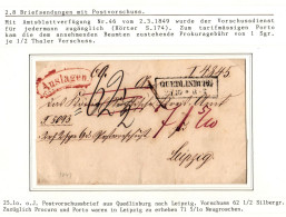 Preußen Paketbegleitbrief Mit Postvorschuss Aus Quedlinburg #IB732 - Brieven En Documenten