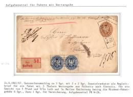 Preußen Ganzsache Paketbegleitbrief Wertsendung Polkwitz - Gleiwitz #IO531 - Postal  Stationery