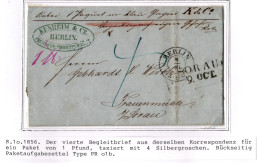 Preußen Paketbegleitbrief Wertpaket Berlin - Sorau, Aufgabezettel #IO518 - Lettres & Documents