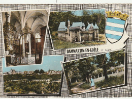 JA 12 -(77) DAMMARTIN EN GOELE - CARTE FANTAISIE MULTIVUES COULEURS - BLASON  - 2 SCANS  - Autres & Non Classés