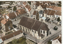 JA 12 -(77)  VILLENEUVE SUR BELLOT - VUE GENERALE - L' EGLISE - CARTE COULEURS - 2 SCANS - Autres & Non Classés