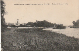 JA 13-(77) ENVIRONS DE LA FERTE SOUS JOUARRE - BORDS DE MARNE A USSY -  AU LOIN , LE CLOCHER DE L' EGLISE- 2 SCANS - Autres & Non Classés