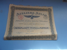 ATELIERS ATLAS (automobile,aviation) Imprimerie RICHARD - Sonstige & Ohne Zuordnung