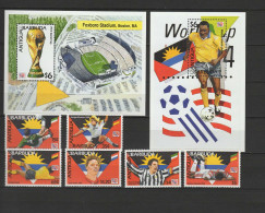 Antigua 1994 Football Soccer World Cup Set Of 6 + 2 S/s MNH - 1994 – Stati Uniti