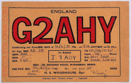 Ad9095 - GREAT BRITAIN - RADIO FREQUENCY CARD - England - 1950 - Radio