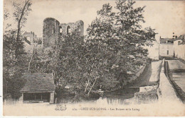 JA 15 -(77) GREZ SUR LOING - LES RUINES ET LE LOING  - 2 SCANS - Autres & Non Classés