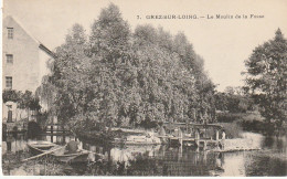 JA 15 -(77) GREZ SUR LOING - LE MOULIN DE LA FOSSE - BARQUE , CANOTEUR  - 2 SCANS - Autres & Non Classés