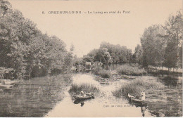 JA 15 -(77) GREZ SUR LOING - LE LOING EN AVAL DU PONT - BARQUES , PECHEUR  - 2 SCANS - Autres & Non Classés