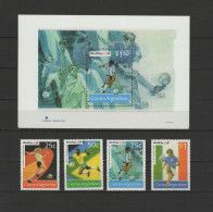 Argentina 1994 Football Soccer World Cup Set Of 4 + S/s MNH - 1994 – Vereinigte Staaten